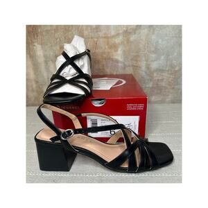 Journee Collection Women's Shyla Strappy Block Heel Sandals Black Size 6 M NEW